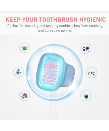 Toothbrush Covers Family Pack - Travel Caps for Electronic & Manual Toothbrushes | 4-Color Protector for Adults & Kids - Buy Online on GoSupps.com