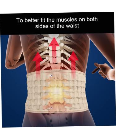 Back Decompression Belt fit Waist 26.38-43.31inch Lumbar Support Inflatable Lumbar Traction Belt Khaki Spinal Back Belt for Men Women Decompression Back Belt - Buy Online on GoSupps.com