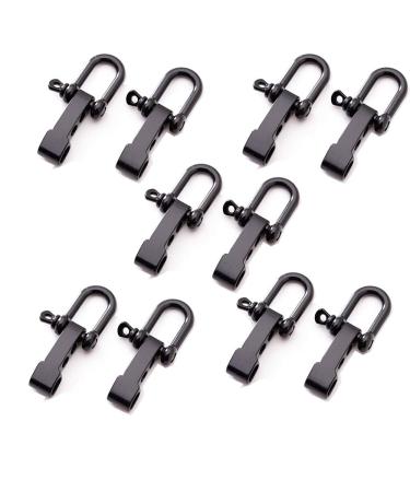 0.39 Inch 1cm Screw Pin Anchor Shackle,Stainless Steel D Shackle, Stainless Steel Heavy Duty D Shape Load Clamp for Chains Wirerope Lifting Paracord Outdoor Camping Survival Rope Bracelets 10pack