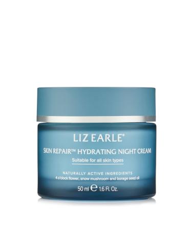 Liz Earle Skin Repair Hydrating Night Cream - Deeply Replenishing Face Moisturizer to Help Reduce Signs of Fatigue and Boost Hydration - Enriched with Plant-Based Hyaluronic Acid & Niacinamide (50 ml)