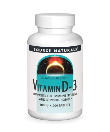 Source Naturals Vitamin D-3 400 IU 200 Tablets