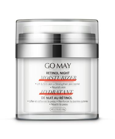 GO MAY Retinol Night Moisturizer PM02 | Wrinkle Cream for Face | Nourishing Moisturizing Cream | Easy to Use | Clean & Effective | 1.7 FL.OZ