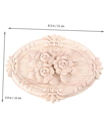 Cabilock 1pc Onlay Applique Wooden Corner Onlay Flower Furniture Carved Onlay Wood Applique Frame Wooden Door - Buy Online on GoSupps.com