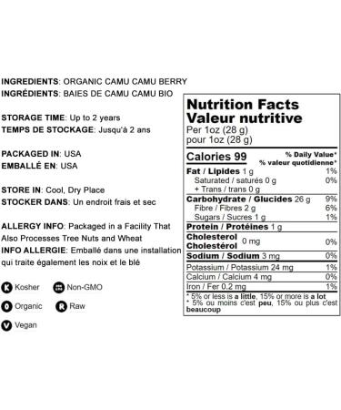 Organic Camu Camu Powder - 2 lbs | Non-GMO, Kosher, Raw, Vegan Superfood | Bulk, Non-Irradiated, Pure, Great for Baking & Smoothies | Rich in Vitamin C & Antioxidants - Buy Online on GoSupps.com