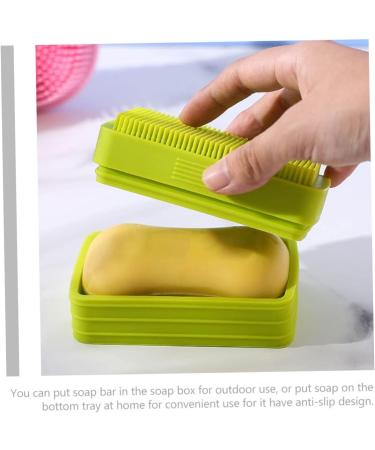 Zerodeko Box Soap Dish with Brush Exfoliating Bath Sponge Silcone Body Scrubbers Silicone Body Scrubber Men Bathroom Soap Dish Men Soap Loofah Sponges Man Toiletries Household - Buy Online on GoSupps.com
