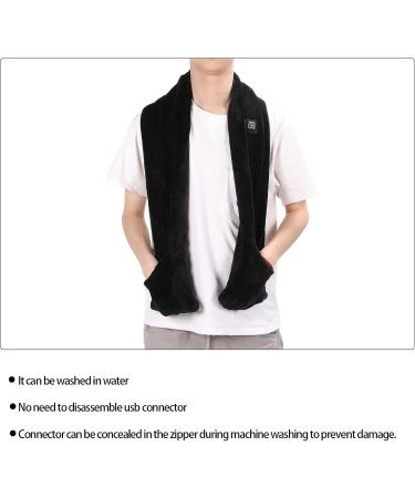 Dioche Heated Scarf | Adjustable Temperature Neck Heating Pad with Pockets | Long Black Scarf for Warmth - Buy Online on GoSupps.com