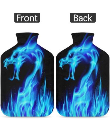 Fire Dragon Hot Water Bottle with Fluffy Cover - 2L Capacity for Kids Men & Women | Cozy Nights & Pain Relief - Buy Online on GoSupps.com