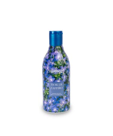 L'Amande L'AMANDE - Fresh and delicate bubble bath for men and women with green tea cleansing and moisturizing body gel with almond and caramel natural vanilla foam bath - sapphire flowers 250 ml