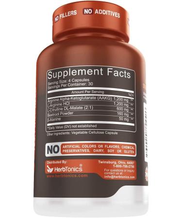 High Strength Nitric Oxide Booster - L Arginine, L-Citrulline Malate & AAKG for Muscle Growth, Energy & Vascularity - Buy Online on GoSupps.com