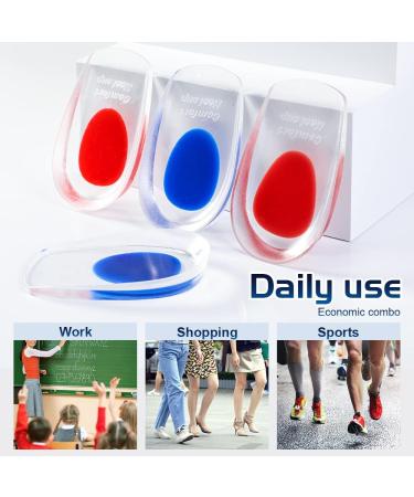 Buy Gel Heel Pillow & Silicone Heel Cushion for Plantar Fasciitis - Jaubs Blue EU 40-45 (2 Pairs) - Comfort & Support for Men & Women - Buy Online on GoSupps.com