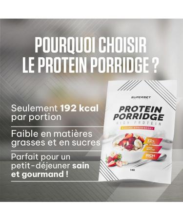 SUPERSET NUTRITION Superset Nutrition - Protein Porridge (1kg) - Oat flakes - Delicious low-sugar protein porridge - Strawberry Banana - Buy Online on GoSupps.com