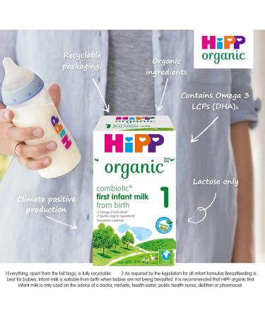 HiPP Organic 1 First Infant Baby Milk Powder Formula  From Birth  800g (Pack of 4) - Buy Online on GoSupps.com