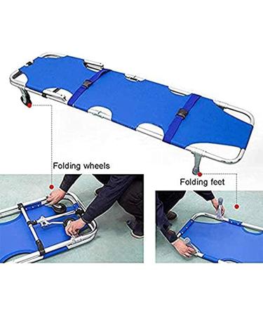 Folding Emergency Rescue Stretcher Aluminum Alloy Stretcher with Tie Bar Lightweight 4 Wheels Flat Rescue Stretcher for Mobile Injured Mountain Rescue - Buy Online on GoSupps.com