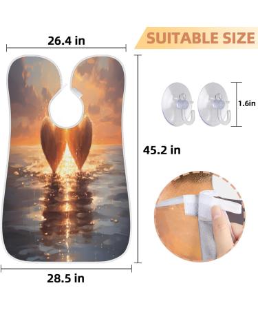 Big Sea Love Beard Bib Apron - Ultimate Beard Hair Catcher for Men | Perfect Father's Day & Christmas Gift with 2 Suction Cups - Buy Online on GoSupps.com