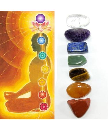 Stone 7pcs/Set Reiki Natural Stone Tumbled Stone Irregular Polishing Rock Quartz Yoga Bead for Decoration Balance Gemstone Decoration ERTEYIN - Buy Online on GoSupps.com