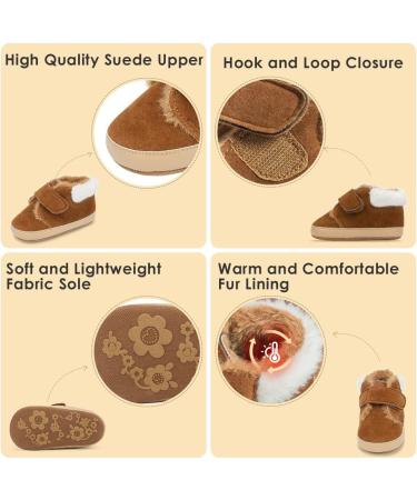 Sonsage Velvet Baby Booties | Unisex Anti-Skid Soft Sole Shoes for Winter | Toddler Fleece Cozy Boots - Buy Online on GoSupps.com