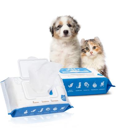 Dog Wipes for Dogs Cats 200 Wipes All Purpose Cleaning Pet Wipes Dog Ear Wipes Quick Easy Grooming for Bums Body Paws Eyes for A Easy & Speedy Freshen-Up 2 Travel Pack