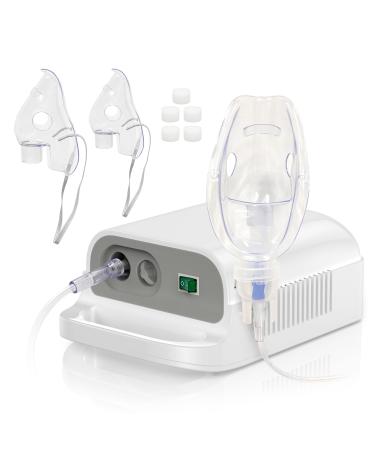 Nebulizer Machine for Adults & Kids - Portable Nebulizer Machine for Breathing with Mouthpiece & Mask, Desktop Asthma Compressor Nebulizer for Home Use