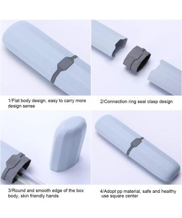 Yasmous Portable 3-Piece Toothbrush Set | Etui Plastic Travel Storage Box for Camping & School | Black Gray Blue White - 701-02563 - Buy Online on GoSupps.com