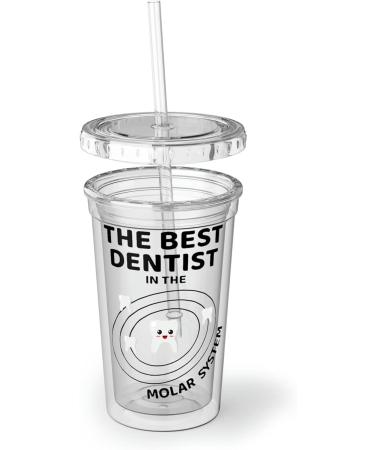 16oz Humorous Plastic Cup for Dentists - Cavities & Orthodontist Design - Clear | Ideal Gift for Dental Professionals - Buy Online on GoSupps.com