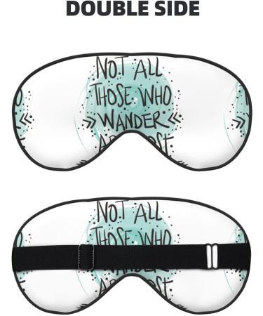 Adjustable Double-Sided Sleep Mask | Not All Who Wander Are Lost | Soft Eye Covers for Perfect Shading & Reduced Eye Edema - International Shipping Available - Buy Online on GoSupps.com
