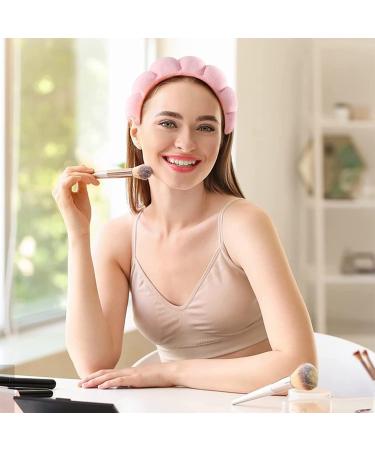Spa Headband for Women Puffy Makeup Headband Cloud Headband Cute Skincare Headband for Face Washing Makeup Removal Shower and Facial Mask(Pink) - Buy Online on GoSupps.com