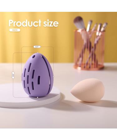 DYRENAC Silicone Makeup Sponge Holder - Reusable & Washable Travel Case | Shatterproof Beauty Blender Organizer - Purple - Buy Online on GoSupps.com