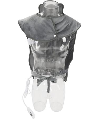 Kosdfoge Ergonomic Back Heating Pillow - Dark Gray Soft Plush 6 Temperature Settings Washable Free-Handed Design (220V European Standard) - Buy Online on GoSupps.com