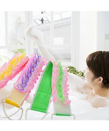 Flower Back Strap Towel - Soft Exfoliating Shower Sponge with Long Handle for Bath & Body Care | Ideal for All Skin Types - Buy Online on GoSupps.com