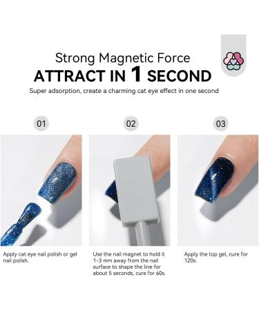 SAVILAND 9PCS Nail Magnet: Cat Eye Gel Nail Polish Magnet Tools Set Strong Suction Cat Eye Magnet for Nails Cat Eye Effect Double Ended Nail Art Tools 9PCS Cat Eye Gel Magnet - Buy Online on GoSupps.com