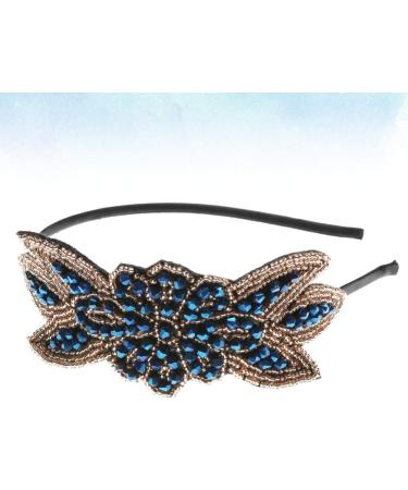 Beaupretty Beaded Flapper Headband Vintage 1920s Headpiece Performance Hair Accessory for Party Wedding Anniversary(Blue) - Buy Online on GoSupps.com