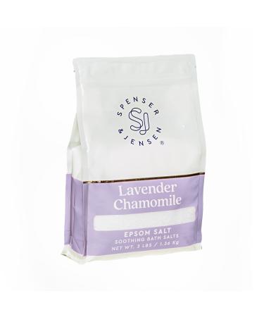 Spenser & Jensen Calming Lavender & Chamomile Epsom Bath Salts | Soothing & Relaxing Bath Soak for Body Wellness & Sore Muscle Relief  3 LB (Pack of 1)