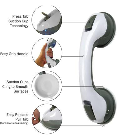 PMELCXD Shower Handle - 2PCS Premium Sturdy and Durable Grab Bars for Enhanced Bathroom Safety and Stability for Seniors and Individuals with Disabilities - Buy Online on GoSupps.com