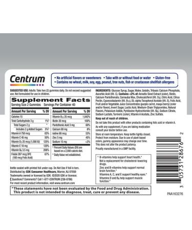 Centrum Silver Men 50 Plus - 80 Multivitamin Gummies | Fusion Shop Store Week Case | Pack of 1 - Buy Online on GoSupps.com