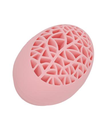 DAUZ Makeup Brush Rack Makeup Brush Cleaning Mat Soft Ergonomic Reusable Portable for Home for Women (Pink)