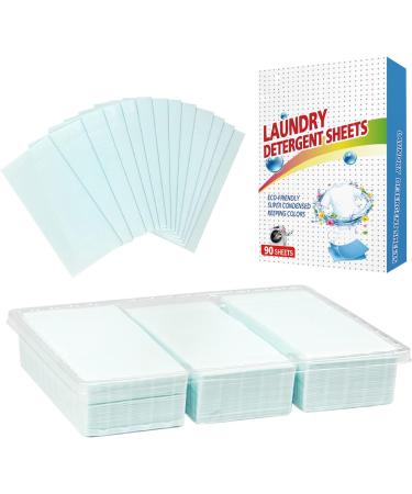 Washing Detergent Sheets Washing Detergent Sheet Deep Stain Removal Laundry Detergent Sheet Strip Laundry Soap Sheet For Home Travel 90PCS - Buy Online on GoSupps.com