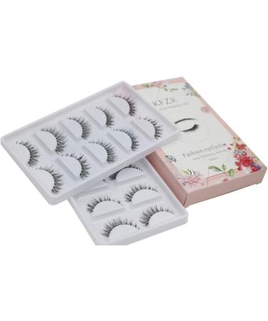 KFZR 10 Pairs Natural Eyelashes False Fake Eye Lashes Lash Long Extension Handmade Crisscross 3D Reusable For Makeup Black 002 - Buy Online on GoSupps.com