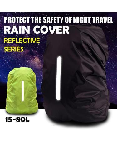 HYCOPROT Waterproof Backpack Rain Cover Yellow | 10-85L | Hi-Visibility | Reflective Strip | Anti-dust | Hiking Camping Traveling | L(41-55L) - Buy Online on GoSupps.com