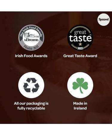 Spoond Thick & Creamy Belgian Dark Milk Hot Chocolate Powder - With Milk Chocolate Flakes & Rich Cocoa Powder - Nut Free Irish Made Award Winning - 245g Instant Hot Chocolate Powder - Buy Online on GoSupps.com