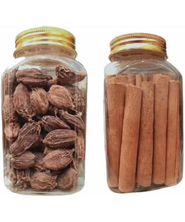Farm Royale Cinnamon Whole & Black Cardamom/Elachi Whole||1+1 Combo(100gm & 100gm) ||100% Pure and Natural||Shudh||Handpicked Material||Export quality - Buy Online on GoSupps.com