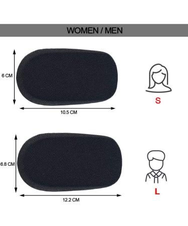 Height Increase Gel Insoles - Shock Absorption Heel Cushion Pads for Men & Women - 3.5cm Lift - Black (Large) - Buy Online on GoSupps.com