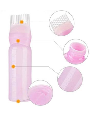 Pink Hair Dye Bottles with Applicator & Brush | Salon Quality Hair Oil Bottles for Easy Application - Buy Online on GoSupps.com
