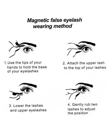 2 Pairs of 3D Magnetic Eyelashes - Reusable Soft No Glue Natural Look - Buy Online on GoSupps.com