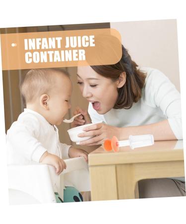 Toyvian 5-Set Baby Medicine Feeder - Silicone Pacifier Squeeze Feeder for Infant Food & Medications - 14x4.6cm - Ideal for Toddlers - Orange - Buy Online on GoSupps.com