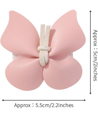 Set Of 8 Pairs Colorful PU Leather Butterfly Hair Clips Fun & Playful Butterfly Hair Clips Long Lasting For Children Toddler Hair Clips - Buy Online on GoSupps.com