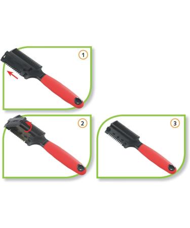 Ferplast Double Comb with Razor Blade for Dogs - Thinning Comb 18.3 x 4.5 x 1.8 cm | International Shipping Available - Buy Online on GoSupps.com