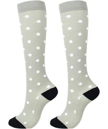 Compression Stockings for Men & Women - Running Hiking & Sports Support Socks | Gray Elastic Calf Compression Socks for Circulatory Health - Buy Online on GoSupps.com