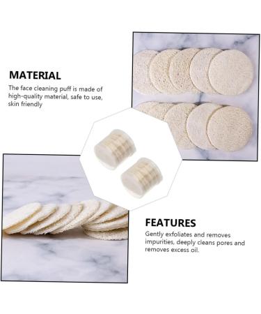 Beavorty 160 Pcs Exfoliating Loofah Facial Cleaning Puffs - Natural Round Bath Sponge Pads for Makeup Removal & Skin Care - Buy Online on GoSupps.com
