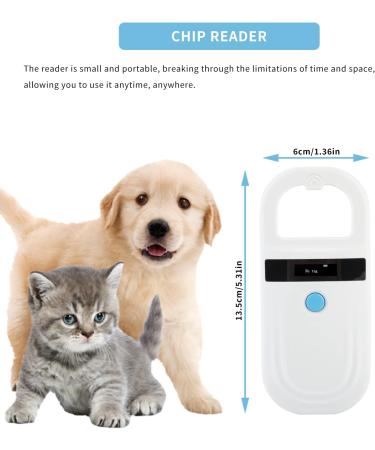 Gugxiom ChiPlesic RFID Reader for Animals - 134.2kHz/125kHz OLED Display FDX B & EMID Microchip Compatible with Alarm - Ideal for Dogs - Buy Online on GoSupps.com