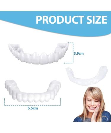 Buy Frenzify 2 Pairs Artificial Teeth - Upper & Lower Cosmetic Veneers Fake Braces & Temporary Dentures for a Perfect Smile - International Shipping Available - Buy Online on GoSupps.com